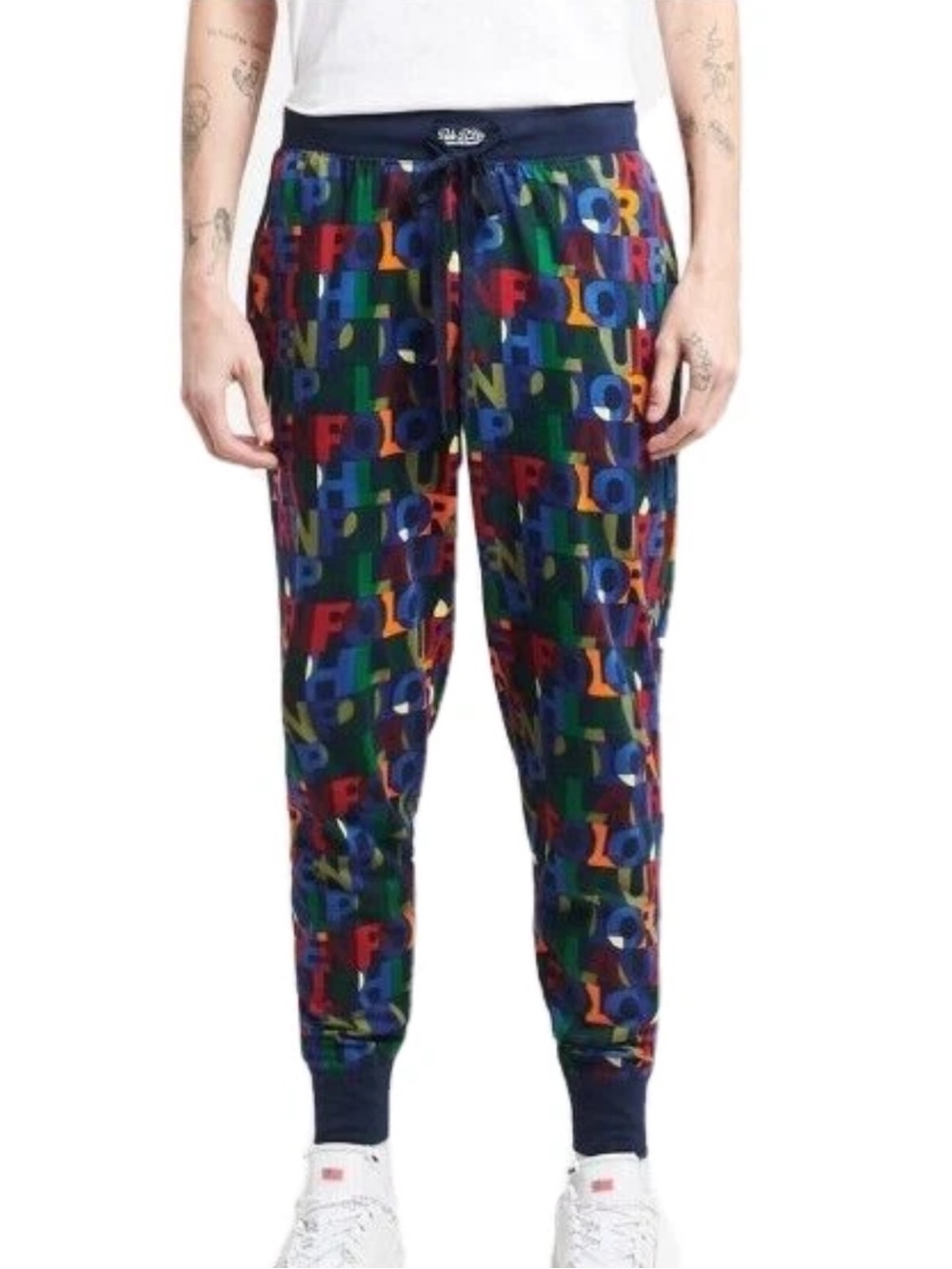 Polo Ralph Lauren Mens All Over Print Sleep Jogger Pants Size M Pockets